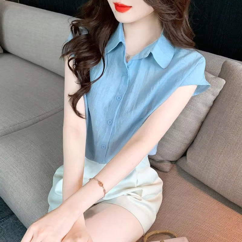 Repickset Checkered Polo Top Summer Poise