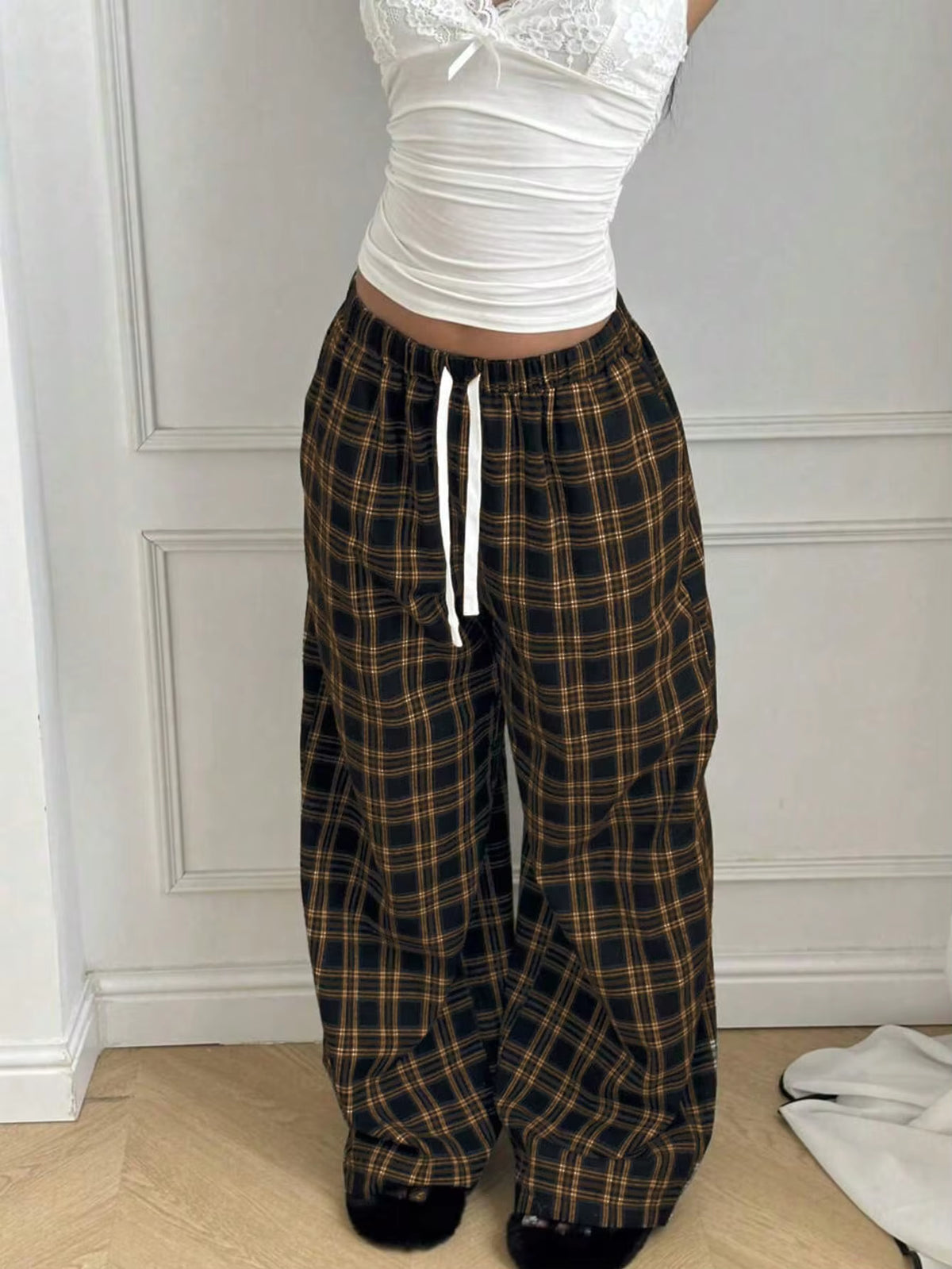 Repickset Lounge Pants Plaid Easy Days