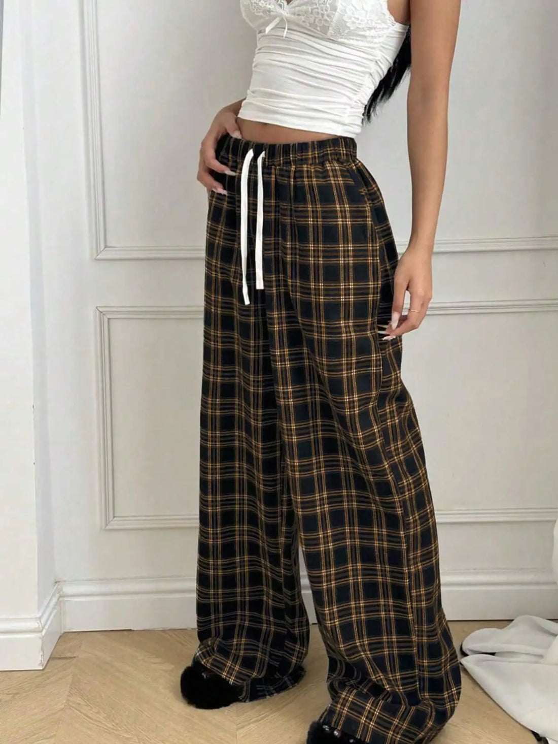Repickset Lounge Pants Plaid Easy Days