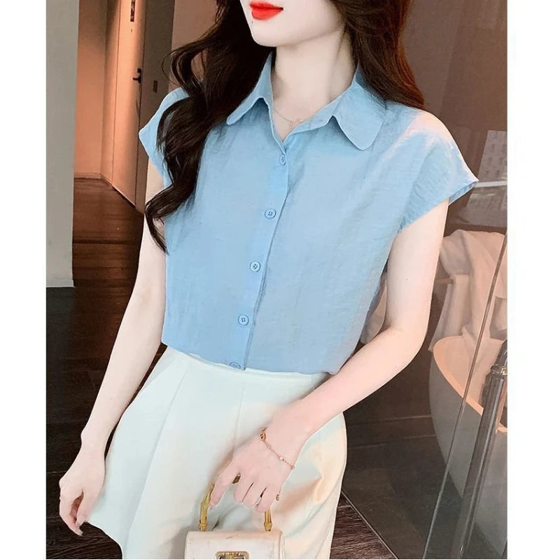 Repickset Checkered Polo Top Summer Poise