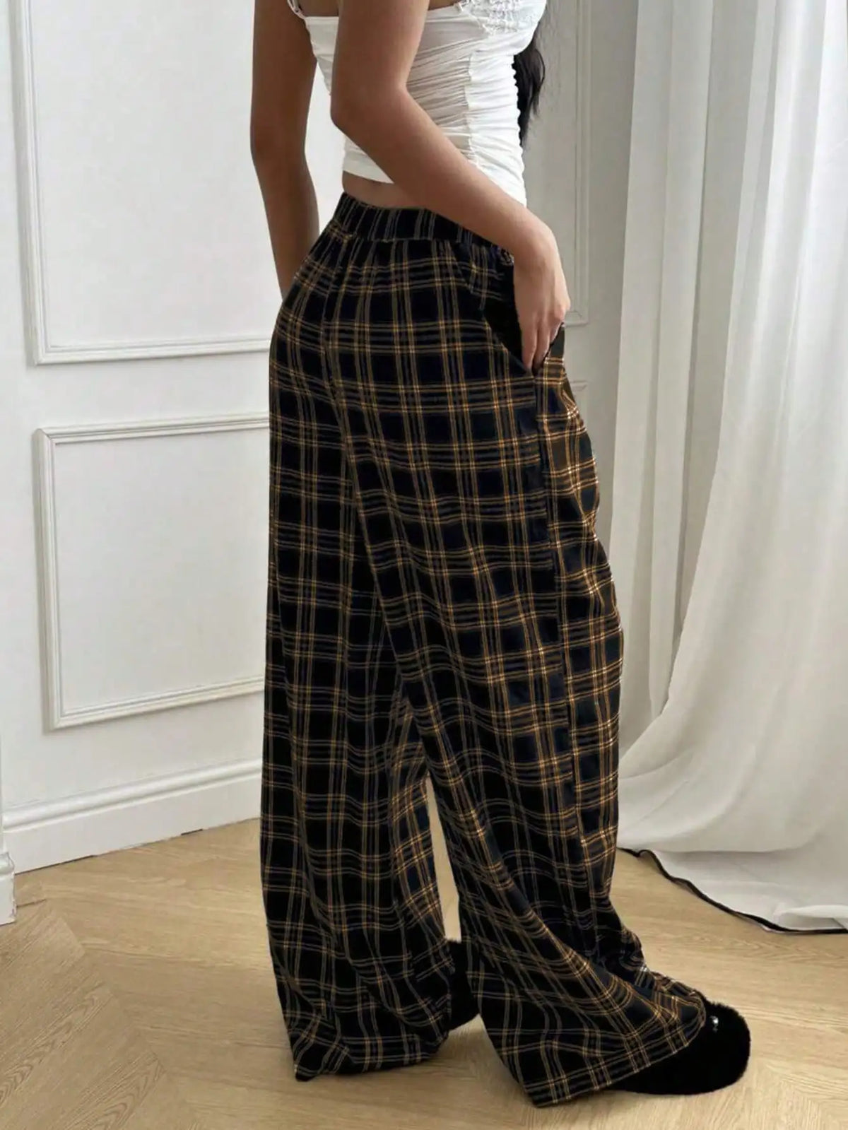 Repickset Lounge Pants Plaid Easy Days