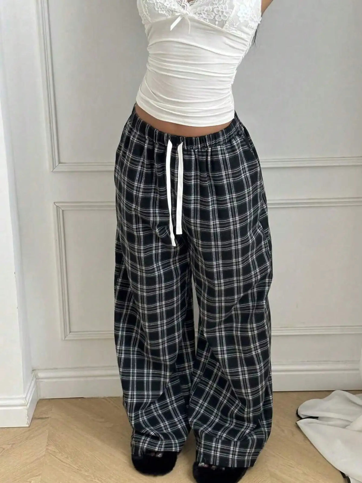 Repickset Lounge Pants Plaid Easy Days